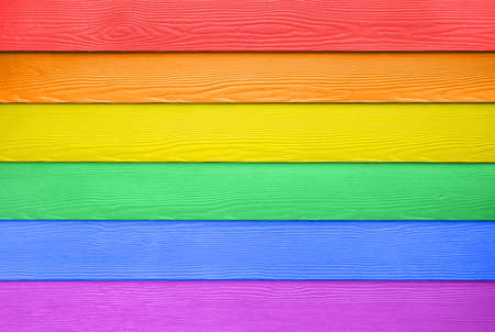 LGBT flag colored wooden board abstract background
