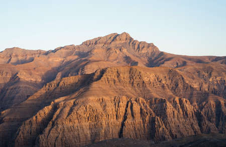 Stunning desert mountain scenery of Jabal Jais in the United Arab Emiratesの写真素材
