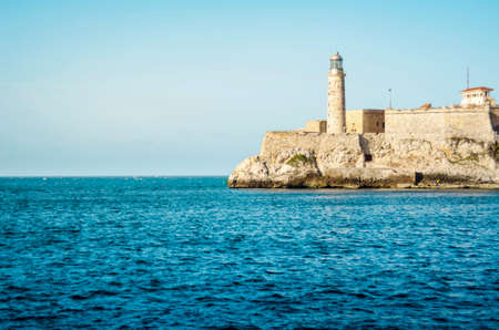 View of the Lighthouse from Malecon in Havana Cubaの写真素材