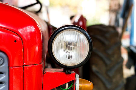 Tractor light close up agriculture abstract backgroundの写真素材