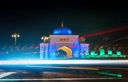 Entrance of the Presidential Palace of the United Arab Emirates in Abu Dhabi downtownのeditorial素材