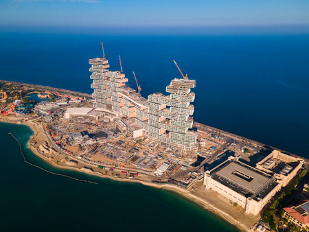 Dubai, United Arab Emirates - December 1, 2020: The Royal Atlantis Resort & Residences under...
