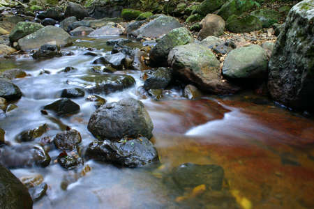 Running stream over rocks