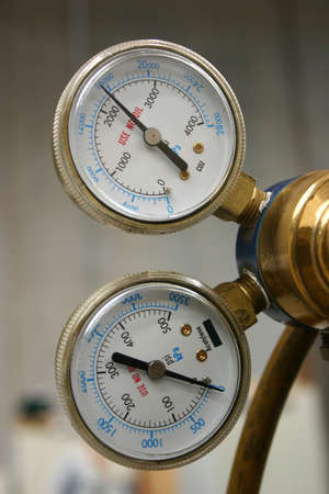 Gages on acetylene tank