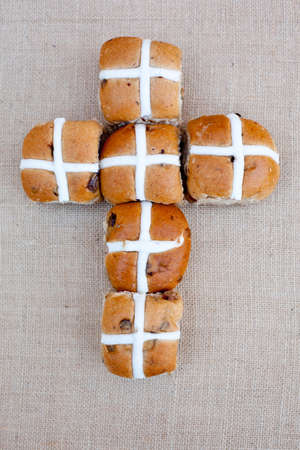 Easter - Hot cross buns in the shape of a cross