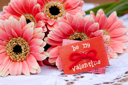 Be my Valentine with flowersの写真素材