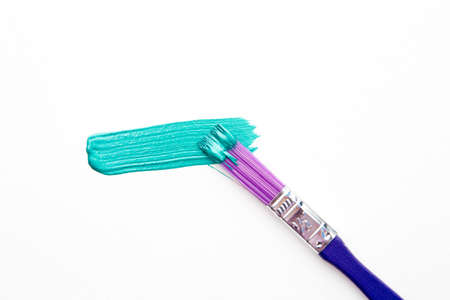 Art - Paint and brush on white backgroundの写真素材