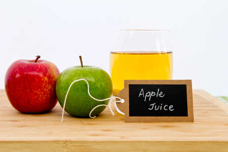 Apple Juice - white backgroundの写真素材