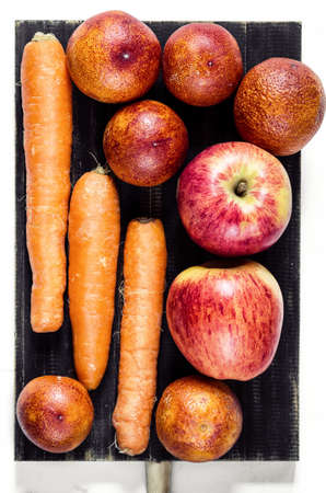 Red and orange vegetablesの写真素材