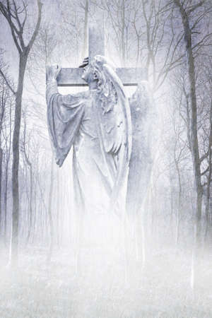 Crucifix Forest Angelの写真素材