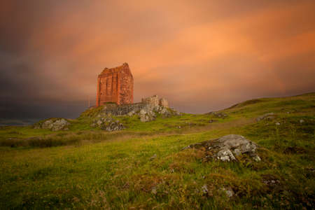 Smailholm Tower, Scottish Bordersの写真素材