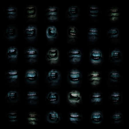 Wall of Mouthsの写真素材