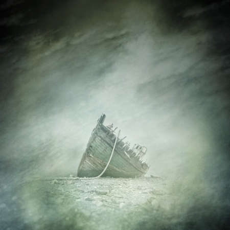 Abandoned Boat Wreckの写真素材