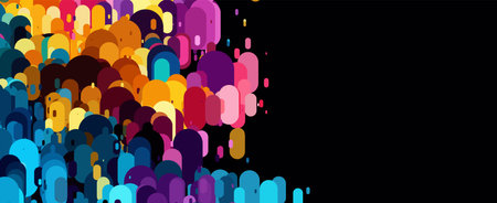 Abstract background with multicolored spots. Vector illustration for your design
