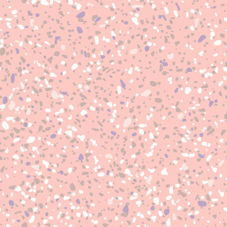 Terrazzo floor marble seamless hand crafted pattern. Traditional venetian material. Small parts of granite and quartz rocks and sprinkles mixed.Abstract vector background for architecture designsのイラスト素材