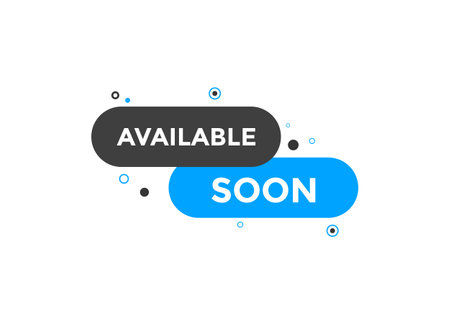 available soon button. available soon colorful template for website. available soon speech bubbleのイラスト素材