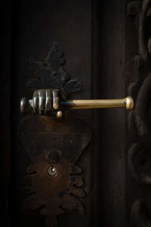 Detail of the door, very special handle.の写真素材