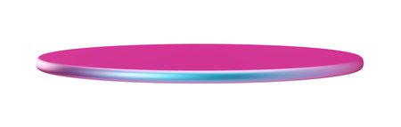 Holographic metallic podium isolated on white background. Color gradient. Trendy iridescent stage for product, cosmetic presentation. Modern mock up. Pedestal, platform for beauty products. Stage. 3D.の写真素材