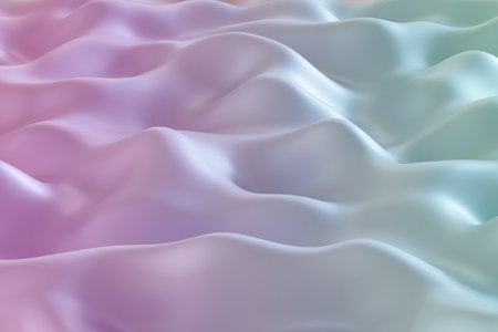 Pastel-colored, wavy gradient background with smooth, flowing texture. Gentle curves creating soft...