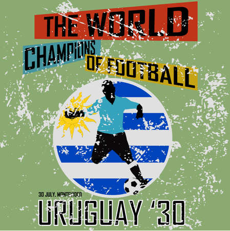 Grunge style football theme  のイラスト素材