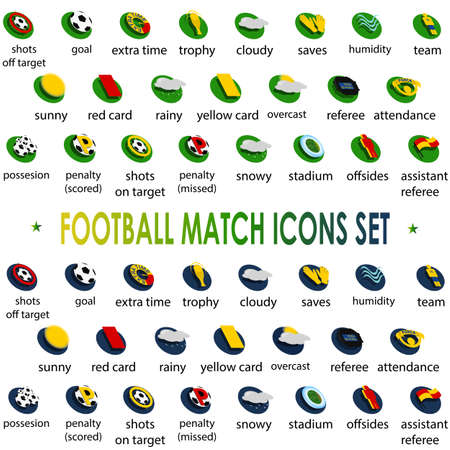 Football tournament icons set Brazil, 100   vectorのイラスト素材