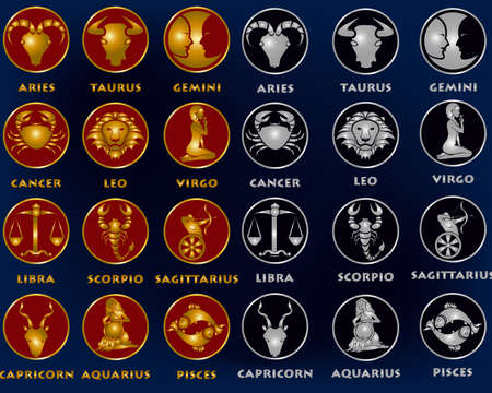 Astrological  zodiac  signs, vectorのイラスト素材