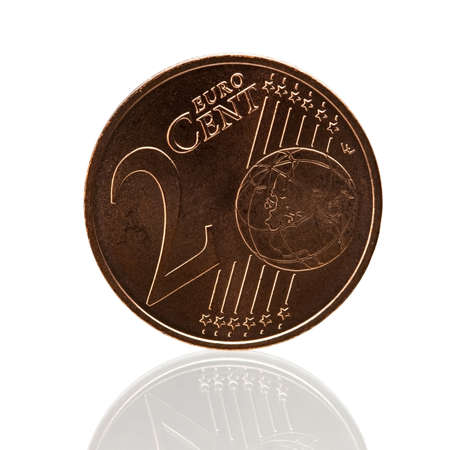 Two Cent Euro Coinの写真素材