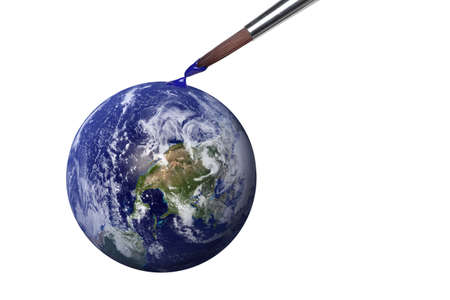 Genesis - colouring blue planet earth