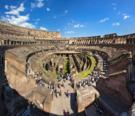 Inside of Colosseum in Rome, Italyのeditorial素材