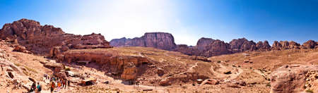 Mountains of the ancient city of Petra in southern Jordanの写真素材