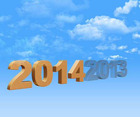 vintage new year card with clouds background