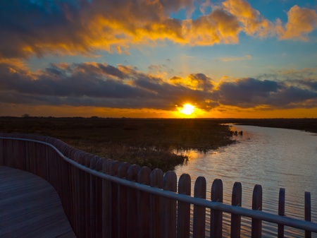 Balcony is offering great view over sunset