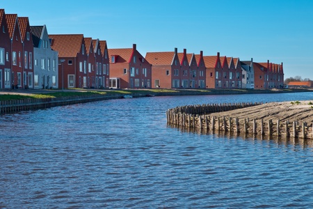 Newly built homes in project Meerstad in the Netherlands unless financial crisis