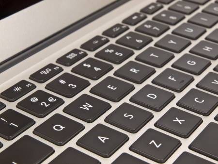 QWERTY Keyboard on a Modern  Notebook Computer