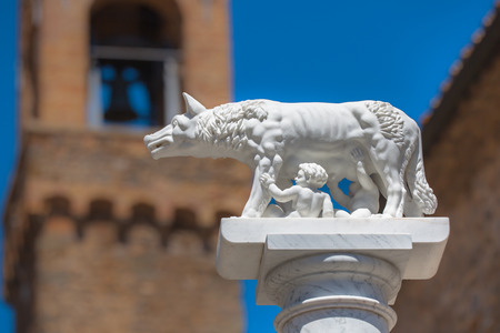 Romulus and Remus are the twin brothers and central characters of Rome's foundation mythの写真素材