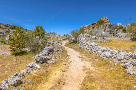 Chaos de NÃ®mes-le-Vieux rock formation on the limestone karst highland plateau of Causse MÃ©jean, Franceの写真素材