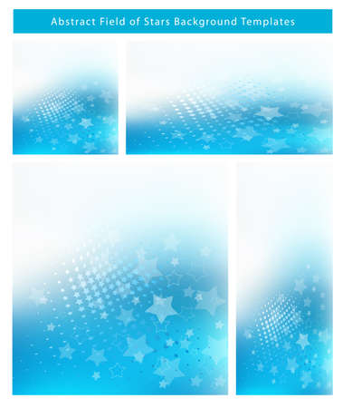 Re-sizable Abstract Cool Blue EPS10 Vector an jpg Background Templates with blue star field and plenty of text space.のイラスト素材