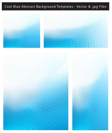 Re-sizable Abstract Cool Blue EPS10 Vector an jpg Background Templates with dot waves and plenty of text space.のイラスト素材