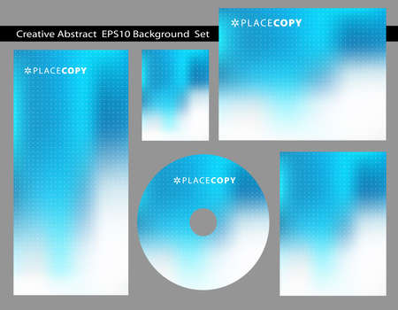Re-sizable Abstract Cool Blue EPS10 Vector an jpg Background Templates with poka-dots and plenty of text space.のイラスト素材