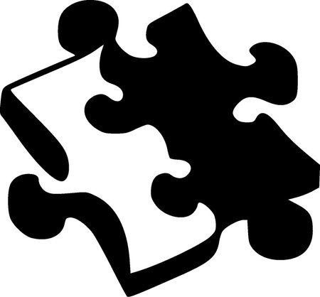 Puzzle - minimalist and flat logo - vector illustrationのイラスト素材