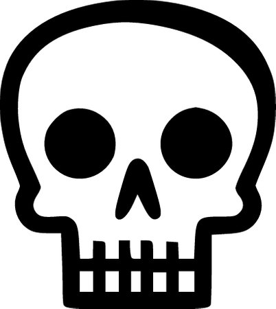 Skull - minimalist and simple silhouette - vector illustrationのイラスト素材