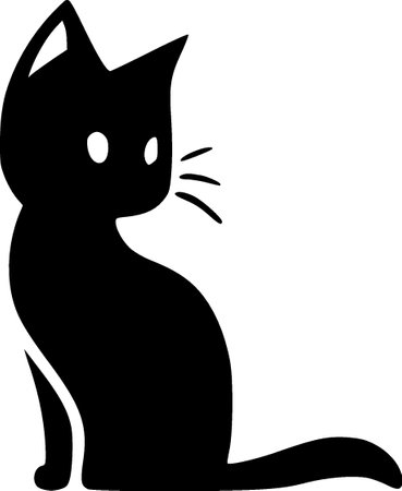 Cat - minimalist and simple silhouette - vector illustrationのイラスト素材