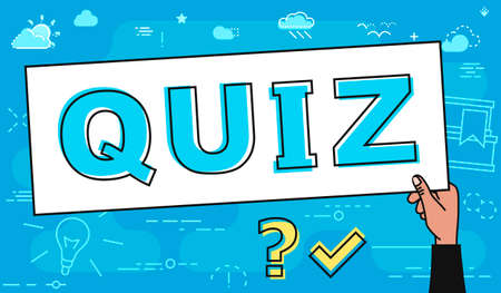 Quiz line concept. Vector illustration. Element template for design.のイラスト素材