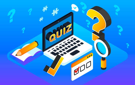 Quiz concept. Vector illustration. Element template for design.のイラスト素材