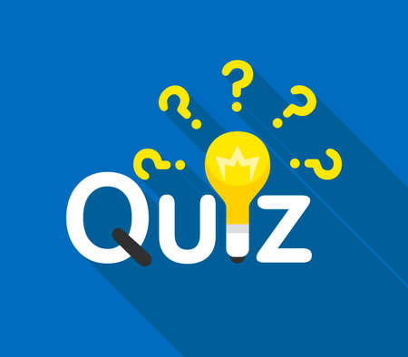 Quiz flat concept. Vector illustrationのイラスト素材