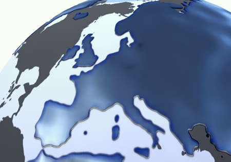 3d render of the earth from space focused on europeの写真素材