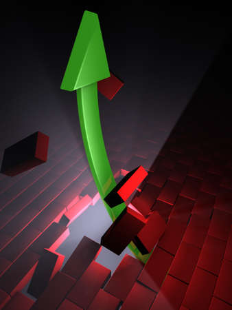 breaking recessionの写真素材