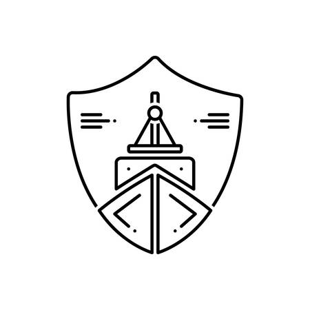 Boat insurance iconのイラスト素材