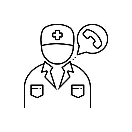 Doctor on call iconのイラスト素材