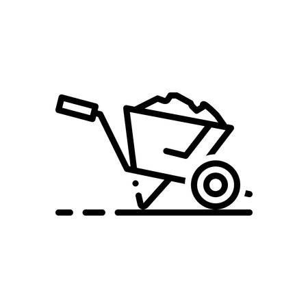 Icon for wheelbarrow,cartのイラスト素材